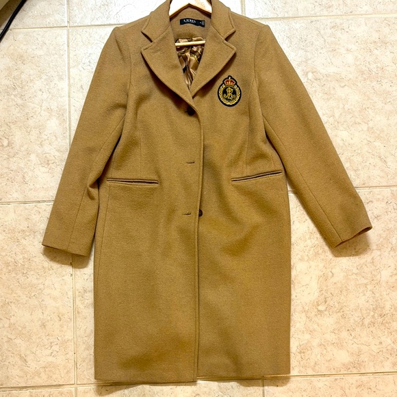 Lauren Ralph Lauren Jackets & Blazers - Lauren Ralph Lauren Tan Trench coat Wool Blend.